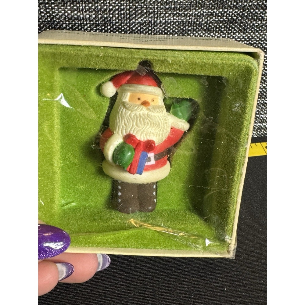 1979 Hallmark "Little Trimmer" Santa Claus Ornament. Tree Trimmer Collection